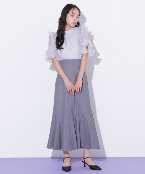 JILL by JILL STUART(ジルバイジルスチュアート)の「プリーツフリルシアーブラウス(シャツ/ブラウス・レディース・ブルー/ピンク/ホワイト・FREE)」の21枚目の写真