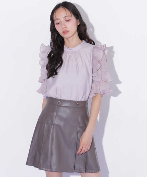 JILL by JILL STUART(ジルバイジルスチュアート)の「プリーツフリルシアーブラウス(シャツ/ブラウス・レディース・ブルー/ピンク/ホワイト・FREE)」の10枚目の写真