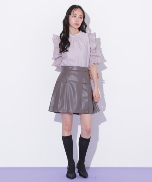 JILL by JILL STUART(ジルバイジルスチュアート)の「プリーツフリルシアーブラウス(シャツ/ブラウス・レディース・ブルー/ピンク/ホワイト・FREE)」の11枚目の写真