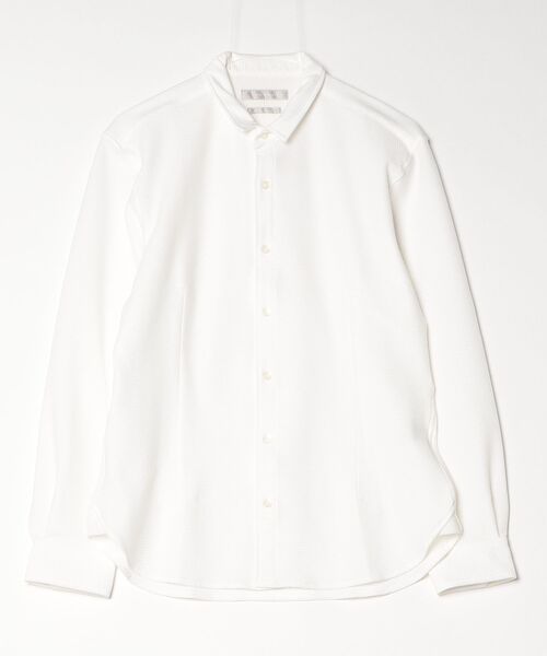 HIGH STREET(ハイストリート)の「HIGH STREET∴トリコットサッカーショートウイングシャツ(シャツ/ブラウス・メンズ・ホワイト/ネイビー/ブラック・S/M/L)」の1枚目の写真