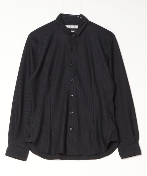 HIGH STREET(ハイストリート)の「HIGH STREET∴トリコットサッカーショートウイングシャツ(シャツ/ブラウス・メンズ・ホワイト/ネイビー/ブラック・S/M/L)」の2枚目の写真