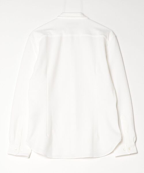 HIGH STREET(ハイストリート)の「HIGH STREET∴トリコットサッカーショートウイングシャツ(シャツ/ブラウス・メンズ・ホワイト/ネイビー/ブラック・S/M/L)」の4枚目の写真
