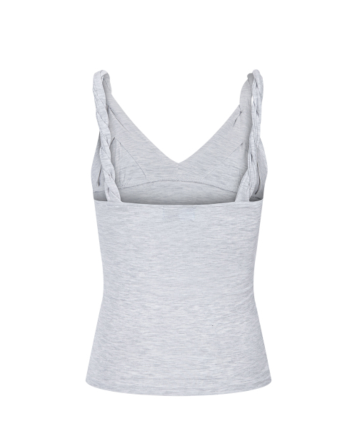 PLEASENOFOLLOW(プリーズノーフォロー)の「Shell Shirring Sleeveless Top (White Melange)(Tシャツ/カットソー・レディース・その他・FREE)」の2枚目の写真