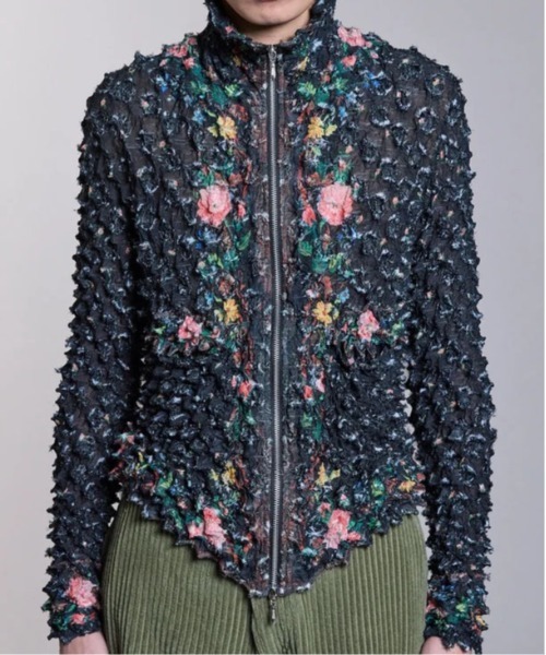 MASU（エムエーエスユー）の「FLOWER-CUT LEATHER TRUCKER JACKET