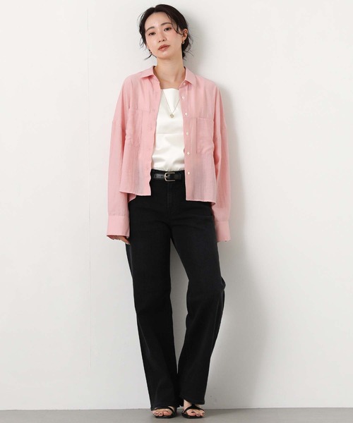 Gready Brilliant(グレディブリリアン)の「シワ加工ショートシャツ(シャツ/ブラウス・レディース・ピンク/キャメル/オフホワイト・38)」の20枚目の写真