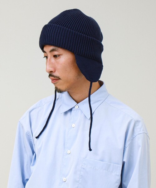GLOSTER（グロスター）の「【ユニセックス】イヤーカバー ニットワッチキャップ 耳あて付きニット帽（ニットキャップ/ビーニー・メンズ・オレンジ/ブラック/グレー/ネイビー・FREE）」の10枚目の写真