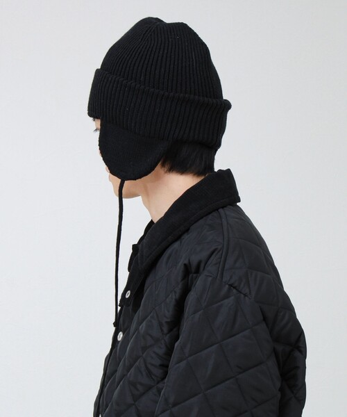 GLOSTER（グロスター）の「【ユニセックス】イヤーカバー ニットワッチキャップ 耳あて付きニット帽（ニットキャップ/ビーニー・メンズ・オレンジ/ブラック/グレー/ネイビー・FREE）」の8枚目の写真