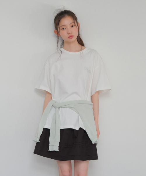 MOUI(モウイ)の「Lettering T shirt (O/WHITE)(Tシャツ/カットソー・レディース・その他・FREE)」の1枚目の写真
