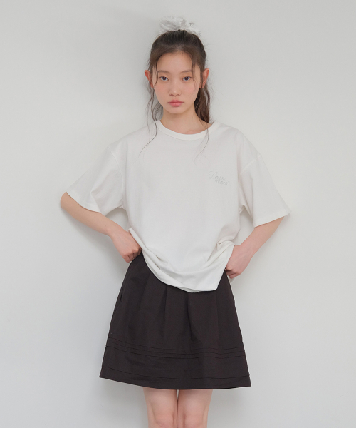 MOUI(モウイ)の「Lettering T shirt (O/WHITE)(Tシャツ/カットソー・レディース・その他・FREE)」の4枚目の写真