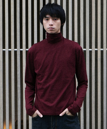 DIVEIN（ダイブイン）の「UNIFORM TURTLE NECK V2 (BURGUNDY)（Tシャツ/カットソー）」