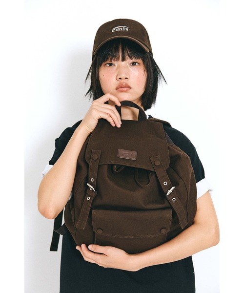 EMIS(イミス)の「OXFORD CARGO BACKPACK(ショルダーバッグ・レディース・ブラウン/ブラック・FREE)」の4枚目の写真