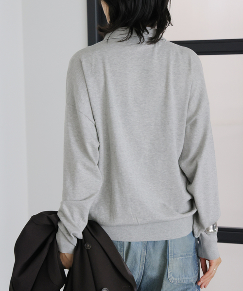 JOURNAL STANDARD(ジャーナルスタンダード)の「コットンカシミヤMIX 2WAYヘンリー(ニット/セーター・レディース・ライトグレー/チャコールグレー/パープル・FREE)」の18枚目の写真