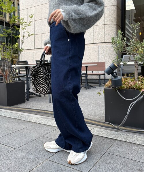 Jena espace merveilleux（ジェナ　エスパスメルヴェイユ）の「カーブデニムパンツ（デニムパンツ・レディース・ブルー/ブルー系その他・FREE）」の4枚目の写真