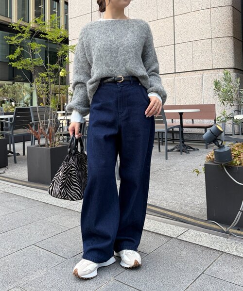 Jena espace merveilleux（ジェナ　エスパスメルヴェイユ）の「カーブデニムパンツ（デニムパンツ・レディース・ブルー/ブルー系その他・FREE）」の7枚目の写真