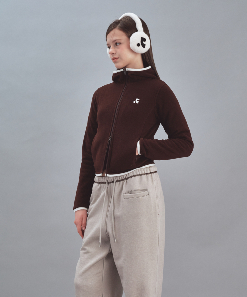 Rest&Recreation(レストアンドレクリエーション)の「FLEECE HOOD ZIP-UP - BROWN(パーカー・メンズ・その他・SMALL/MEDIUM)」の1枚目の写真