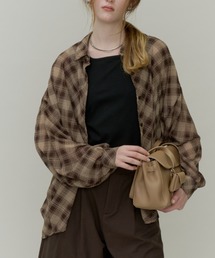 Bias Check Sheer Shirt & Tank / バイアスシアーチェックシャツ&タンク