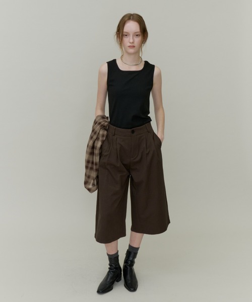 Plumel(プルメル)の「Bias Check Sheer Shirt & Tank / バイアスシアーチェックシャツ&タンク(シャツ/ブラウス・レディース・ブラウン/ブラック・MEDIUM)」の18枚目の写真