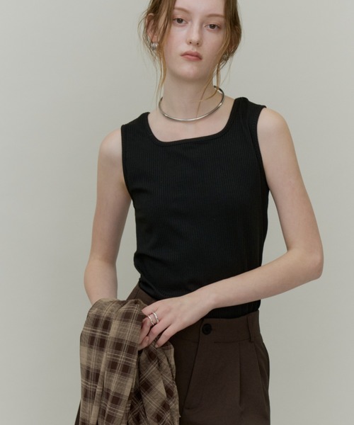 Plumel(プルメル)の「Bias Check Sheer Shirt & Tank / バイアスシアーチェックシャツ&タンク(シャツ/ブラウス・レディース・ブラウン/ブラック・MEDIUM)」の19枚目の写真