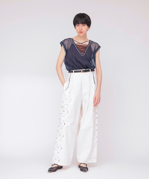 DRESSLAVE(ドレスレイブ)の「【VENIT/ヴェニット】CUT WORK LACE EMBROIDERY PANTS(その他パンツ・レディース・ホワイト・38)」の10枚目の写真