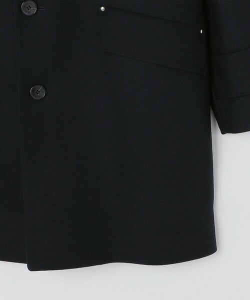 SHIPS（シップス）の「【SHIPS別注】MACKINTOSH: HUMBIE SL メルトン コート（ステンカラーコート・メンズ・ネイビー/ダークグレー・38/36）」の12枚目の写真
