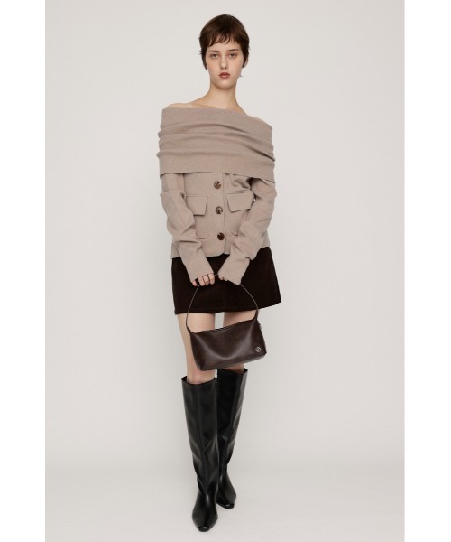SLY(スライ)の「OFF SHOULDER JK LIKE TOPS オフショルダージャケットライクトップス 秋服(ニット/セーター・レディース・ブラック/ベージュ/杢グレー・FREE)」の15枚目の写真