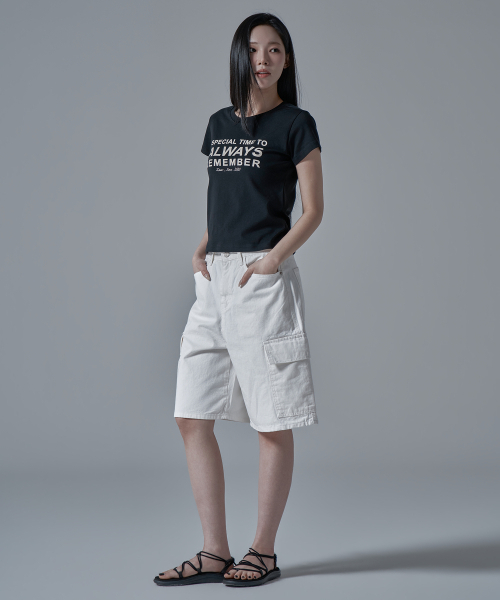 WAARFORWOMAN（ワール・フォー・ウーマン）の「W1138 カーゴショートパンツ_ホワイト（その他パンツ・レディース・その他・SMALL/MEDIUM/LARGE）」の2枚目の写真