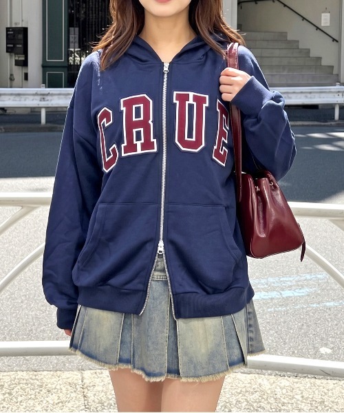FUN(ファン)の「ロゴジップパーカー(パーカー・レディース・ネイビー/グレー/モカ/レッド・FREE)」の1枚目の写真