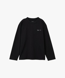メンズ ロゴ 刺繍 コットン 長袖 Tシャツ "Horace"
