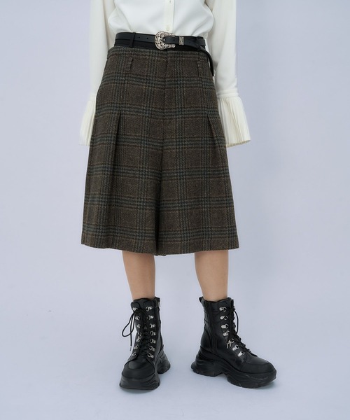 HARE（ハレ）の「ウールチェックレイヤーハーフパンツ(HARE)（その他パンツ・レディース・レッド/ブラウン・FREE）」の11枚目の写真