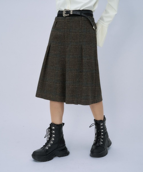 HARE（ハレ）の「ウールチェックレイヤーハーフパンツ(HARE)（その他パンツ・レディース・レッド/ブラウン・FREE）」の12枚目の写真