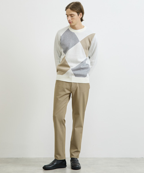 MEN'S MELROSE（メンズメルローズ）の「ソフトサーモツイル裏起毛5ポケットパンツ / ストレッチ（その他パンツ・メンズ・ベージュ/チャコールグレー/ネイビー/グレー・3/4/5/2）」の11枚目の写真