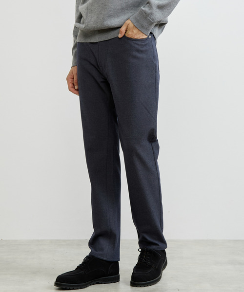 MEN'S MELROSE（メンズメルローズ）の「ソフトサーモツイル裏起毛5ポケットパンツ / ストレッチ（その他パンツ・メンズ・ベージュ/チャコールグレー/ネイビー/グレー・3/4/5/2）」の7枚目の写真
