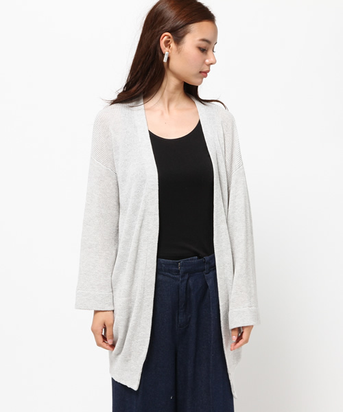 MOUSSY（マウジー）の「MIDDLE LENGTH CDK（カーディガン/ボレロ・レディース・ライトブルー/ピンク/ライトグレー・FREE）」の8枚目の写真