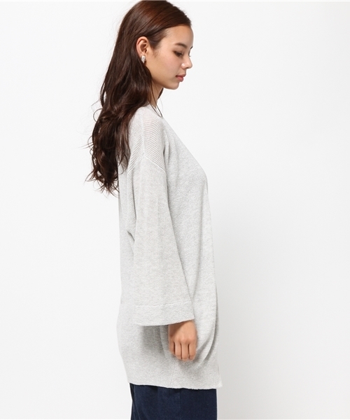 MOUSSY（マウジー）の「MIDDLE LENGTH CDK（カーディガン/ボレロ・レディース・ライトブルー/ピンク/ライトグレー・FREE）」の9枚目の写真