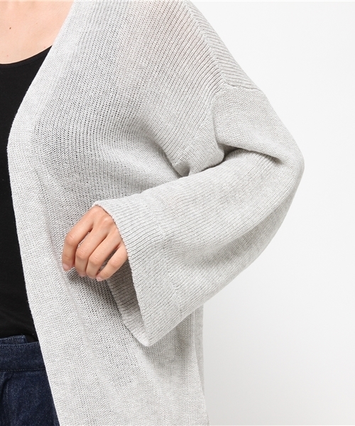 MOUSSY（マウジー）の「MIDDLE LENGTH CDK（カーディガン/ボレロ・レディース・ライトブルー/ピンク/ライトグレー・FREE）」の12枚目の写真