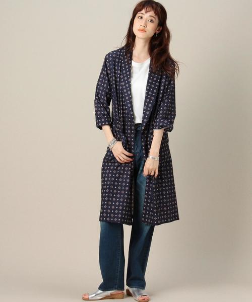 BEAUTY&YOUTH UNITED ARROWS(ビューティーアンドユースユナイテッドアローズ)の「BY コモン パジャマガウン◆(その他アウター・レディース・ホワイト/ネイビー・FREE)」の14枚目の写真
