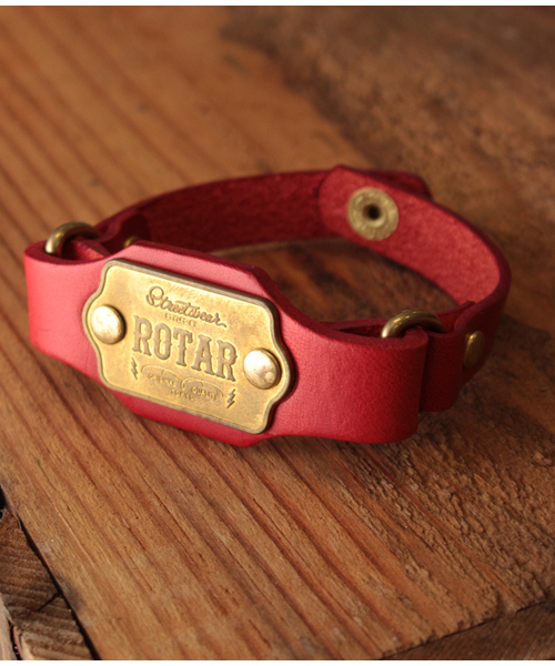 ROTAR（ローター）の「Work plate Bracelet / ブレスレット / ブッテーロレザー（ブレスレット・メンズ・ブラウン/グリーン/ブルー/レッド/ブラック・FREE）」の5枚目の写真