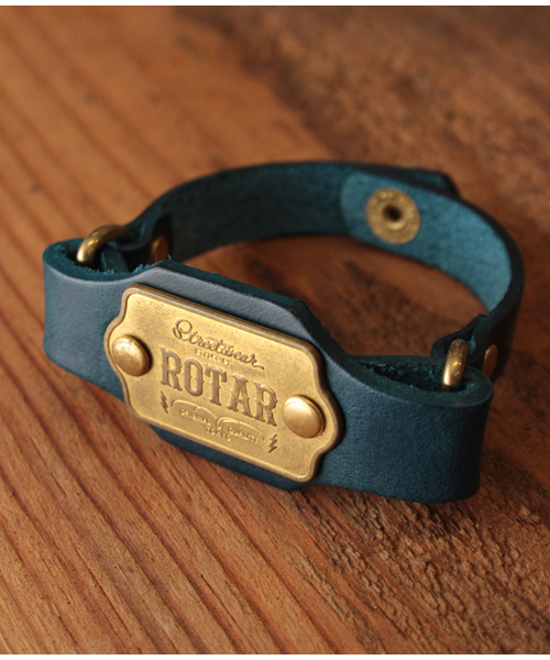 ROTAR（ローター）の「Work plate Bracelet / ブレスレット / ブッテーロレザー（ブレスレット・メンズ・ブラウン/グリーン/ブルー/レッド/ブラック・FREE）」の4枚目の写真