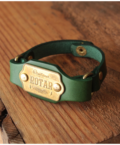 ROTAR（ローター）の「Work plate Bracelet / ブレスレット / ブッテーロレザー（ブレスレット・メンズ・ブラウン/グリーン/ブルー/レッド/ブラック・FREE）」の3枚目の写真