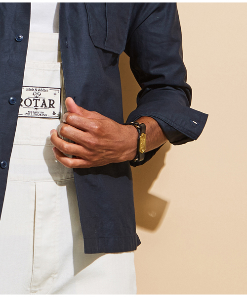 ROTAR（ローター）の「Work plate Bracelet / ブレスレット / ブッテーロレザー（ブレスレット・メンズ・ブラウン/グリーン/ブルー/レッド/ブラック・FREE）」の2枚目の写真