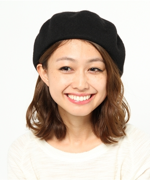 ikka（イッカ）の「バスクベレー帽（ハンチング/ベレー帽・レディース・ベージュ/チャコールグレー/ブラック/オレンジ・FREE）」の9枚目の写真