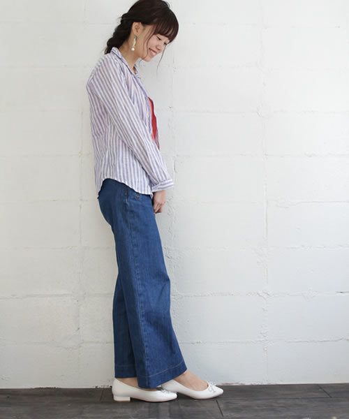 SESTO（セスト）の「ローヒールポインテッドトゥバレエシューズバレエパンプス（パンプス・レディース・ブラック系その他/ライトグレー/テラコッタ/ピンク/レッド/ネイビー/イエロー/パイソン/ブラック/ベージュ/ホワイト・23.5cm/22.5cm/24.5㎝/22.0cm/23.0cm/25.5cm/24.0cm）」の18枚目の写真