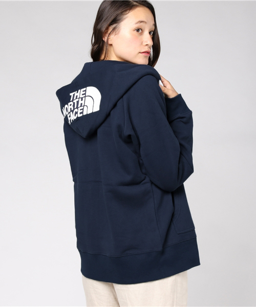 THE NORTH FACE（ザノースフェイス）の「ザ・ノース・フェイス ウィメンズロゴスウェットパーカー / リアビューフルジップフーディー（パーカー・レディース・ミックスグレー/ピンク/サックスブルー/ダークネイビー/ダークブルー/アイボリー/グレー系その他/チェリーレッド/ブルーグレー/レッド/ホワイト系その他/ブラック/ベージュ/ブルー/ピンク系その他・LARGE/MEDIUM/SMALL/X-LARGE）」の10枚目の写真