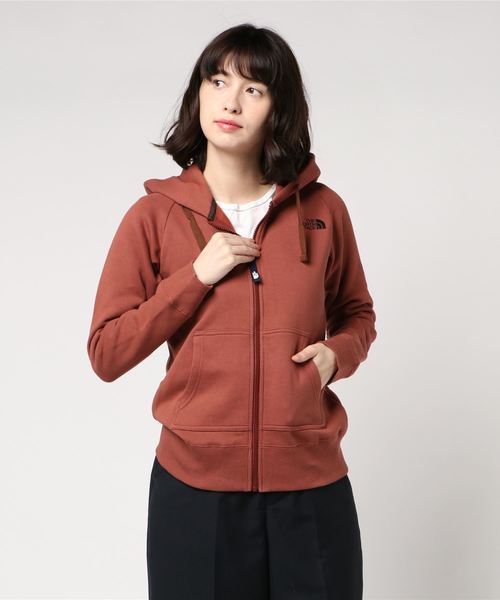 THE NORTH FACE（ザノースフェイス）の「ザ・ノース・フェイス ウィメンズロゴスウェットパーカー / リアビューフルジップフーディー（パーカー・レディース・ミックスグレー/ピンク/サックスブルー/ダークネイビー/ダークブルー/アイボリー/グレー系その他/チェリーレッド/ブルーグレー/レッド/ホワイト系その他/ブラック/ベージュ/ブルー/ピンク系その他・LARGE/MEDIUM/SMALL/X-LARGE）」の14枚目の写真