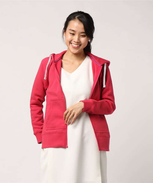 THE NORTH FACE（ザノースフェイス）の「ザ・ノース・フェイス ウィメンズロゴスウェットパーカー / リアビューフルジップフーディー（パーカー・レディース・ミックスグレー/ピンク/サックスブルー/ダークネイビー/ダークブルー/アイボリー/グレー系その他/チェリーレッド/ブルーグレー/レッド/ホワイト系その他/ブラック/ベージュ/ブルー/ピンク系その他・LARGE/MEDIUM/SMALL/X-LARGE）」の15枚目の写真