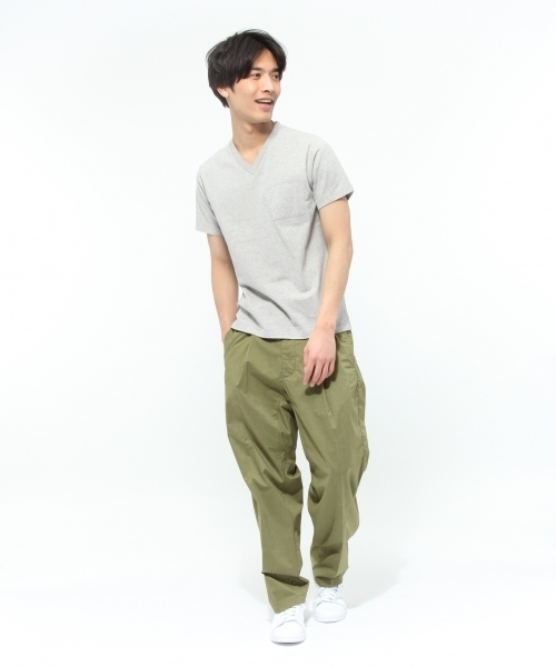 LAKOLE(ラコレ)の「TCストレッチワイドパンツ / LAKOLE(その他パンツ・メンズ・ネイビー/ベージュ/オリーブ・MEDIUM/LARGE/SMALL)」の5枚目の写真