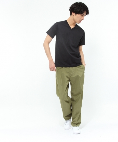 LAKOLE(ラコレ)の「TCストレッチワイドパンツ / LAKOLE(その他パンツ・メンズ・ネイビー/ベージュ/オリーブ・MEDIUM/LARGE/SMALL)」の6枚目の写真