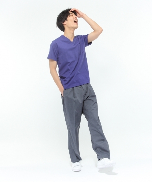 LAKOLE(ラコレ)の「TCストレッチワイドパンツ / LAKOLE(その他パンツ・メンズ・ネイビー/ベージュ/オリーブ・MEDIUM/LARGE/SMALL)」の15枚目の写真