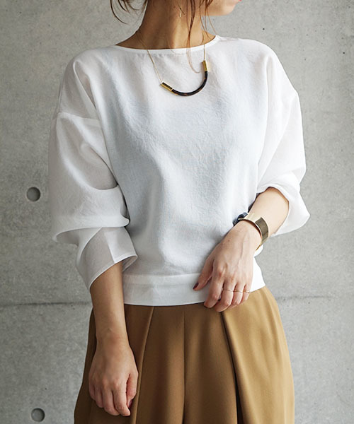 laboratory work（ラボラトリーワーク）の「バックリボンブラウス（シャツ/ブラウス・レディース・ホワイト/ピンク/ネイビー・MEDIUM）」の4枚目の写真