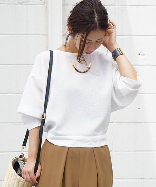 laboratory work（ラボラトリーワーク）の「バックリボンブラウス（シャツ/ブラウス・レディース・ホワイト/ピンク/ネイビー・MEDIUM）」の6枚目の写真